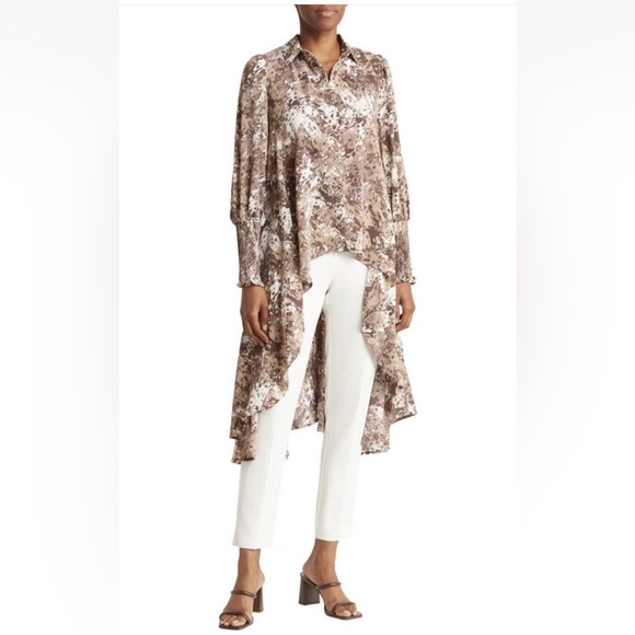 NWT PATRIZIA LUCA Button Down Hi-Low Dress Size Medium - Picture 1 of 12